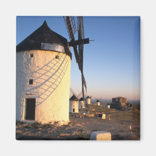 Consuegra, La Mancha, Spanien, väderkvarnar Magnet