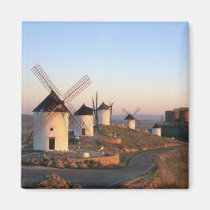 Consuegra, La Mancha, Spanien, väderkvarnar Magnet