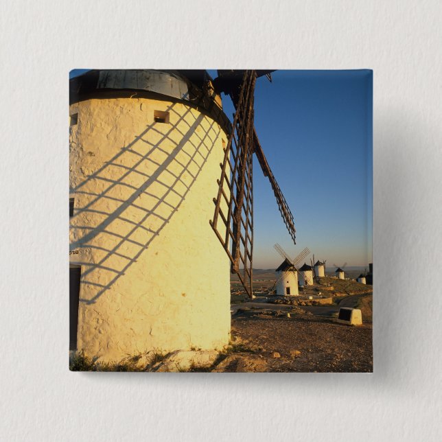 Consuegra, La Mancha, Spanien, väderkvarnar och Knapp (Framsida)