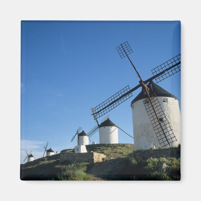 Consuegra, La Mancha, Spanien, vindkraftverk 2 Magnet (Framsidan)