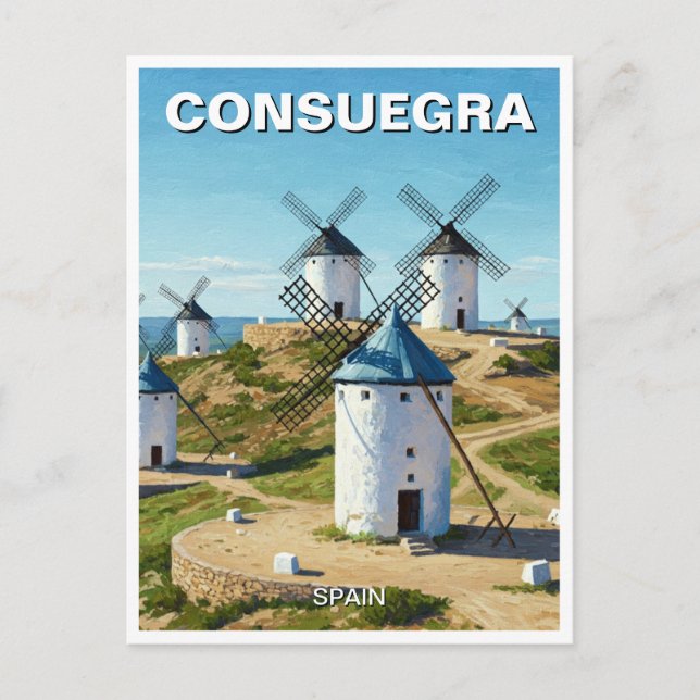 Consuegra Spain Travel Vykort (Framsida)