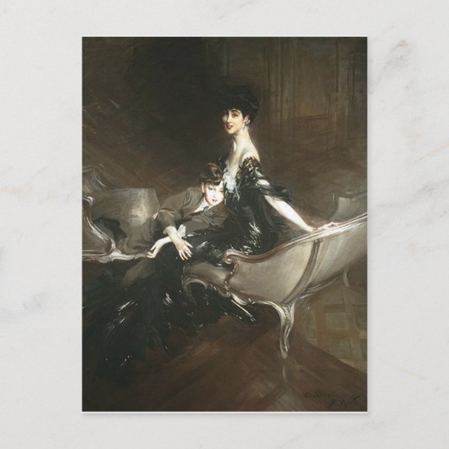 Consuelo Vanderbilt och Son Ivor, Giovanni Boldini Vykort (Framsida)