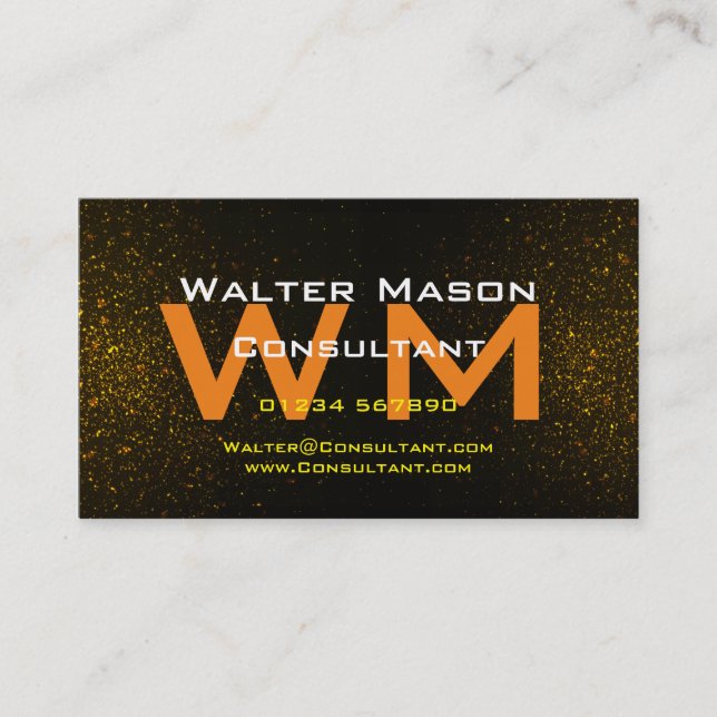 Consultant Best Fab Professionell Brushed Metall Visitkort (Framsida)