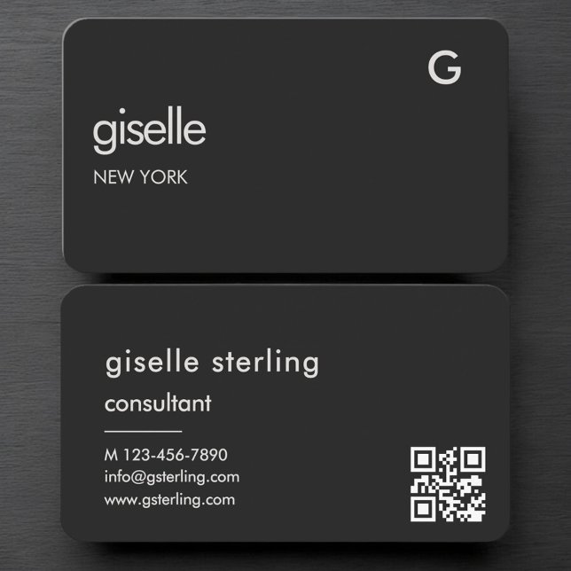 Consultant Black QR Code Visitkort (Skapare uppladdad)