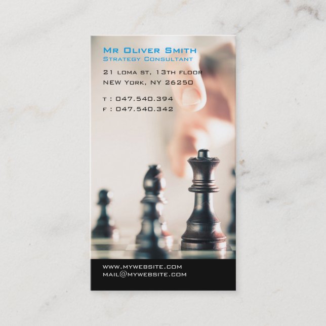 Consultant en Stratégie finance ou business Visitkort (Framsida)