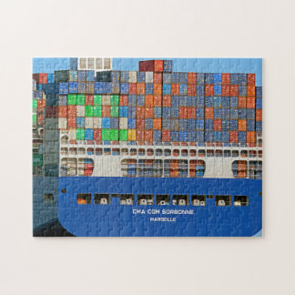 Container Frakt Marseille Jigszle Puzzle Pussel