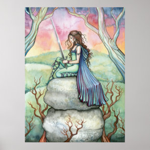 Contemplating Guinivere Poster av Molly Harrison