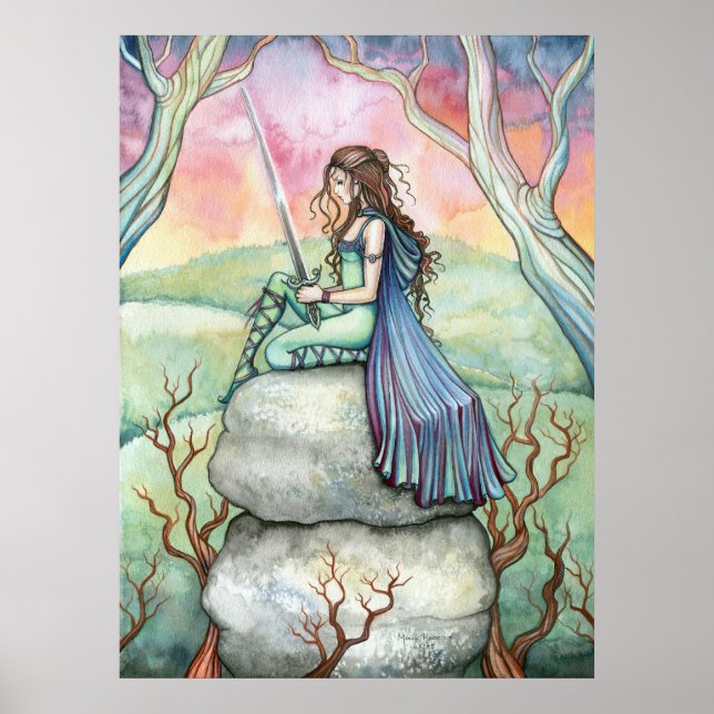 Contemplating Guinivere Poster av Molly Harrison (Framsidan)