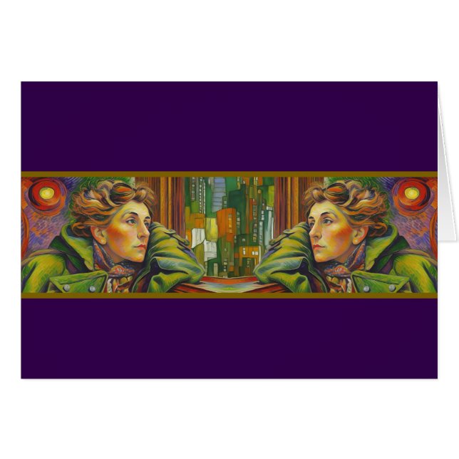 Contemplating their situation Mug Hälsningskort (Framsidan Horizontal)