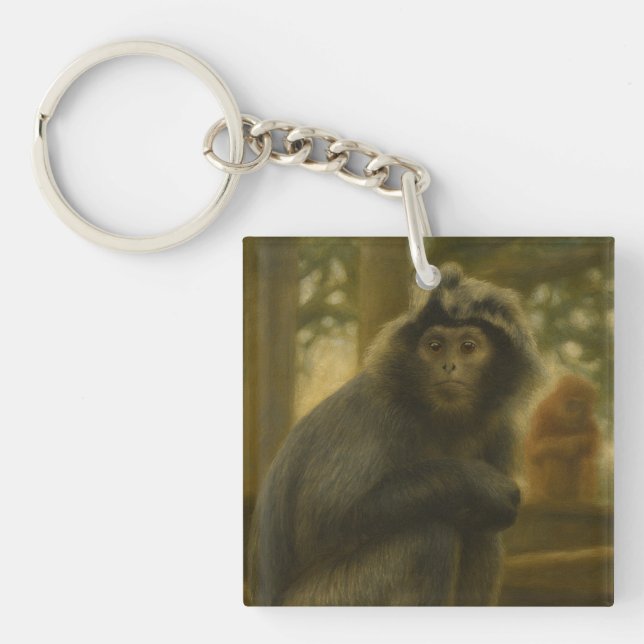 Contemplative Monkey - Serene Wildlife Art (Framsidan)