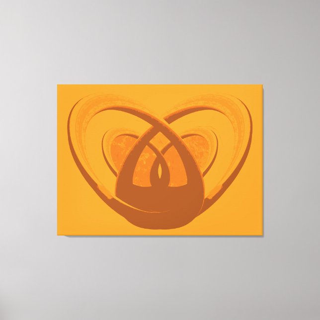 Contemporary Abstract Heart Within Heart  Canvastryck (Framsida)