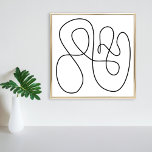 Contemporary Abstrakt Art svart och vit Poster<br><div class="desc">I eleganten har teckning en minimalistisk modern konst i svart och vitt.</div>