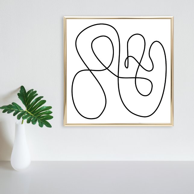 Contemporary Abstrakt Art svart och vit Poster (Skapare uppladdad)