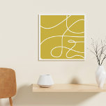Contemporary Abstrakt Line Art Boho Mustard Gult Poster<br><div class="desc">Contemporary Abstrakt Line Art Boho Mustard Gult Poster</div>