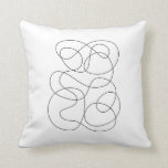 Contemporary Abstrakt Line Teckning Black and Whit Kudde<br><div class="desc">Den här coola elegant teckning har minimalistisk modern konst i svartvitt.</div>