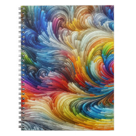 Contemporary Abstrakt Swirl Spectrum Anteckningsbok