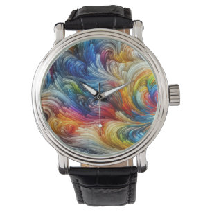 Contemporary Abstrakt Swirl Spectrum Armbandsur