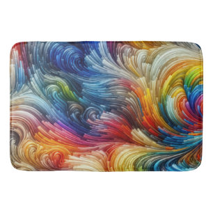 Contemporary Abstrakt Swirl Spectrum Badrumsmatta