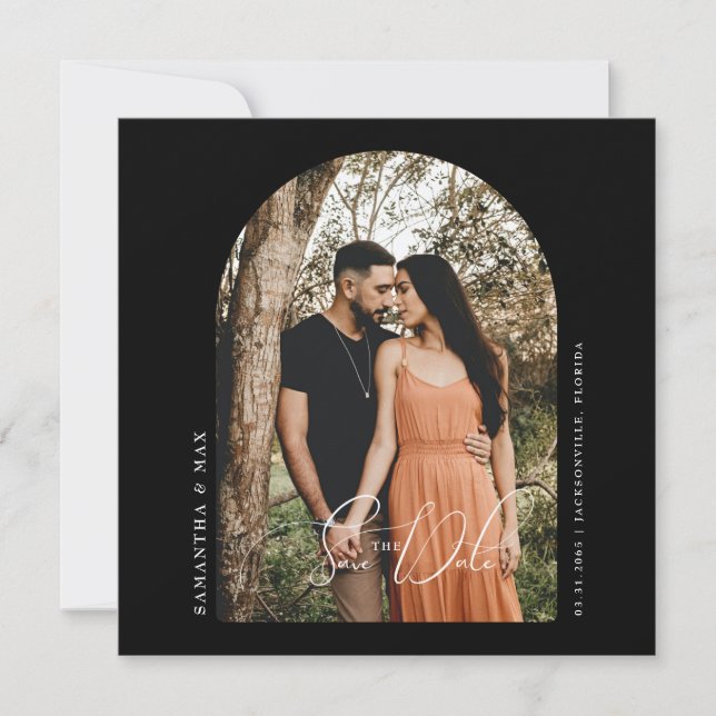 Contemporary Arch Photo Black Spara datum Spara Datumet (Framsida)