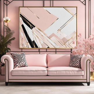 Contemporary Art Deco Inspired utan ram Poster
