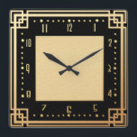 Contemporary Art Deco Stil Fyrkantig Klocka<br><div class="desc">Här är ännu ett deco-stil-klocka ansikte som jag gjorde. Det här är en contemporary stil art deco klocka,  med ett deco-stil-omslag. En underbar klocka för att starta vardagsrummet. Numren på den här klockan finns i ett konsthandtag. En smart sofistikerad väggklocka för ditt hem.</div>