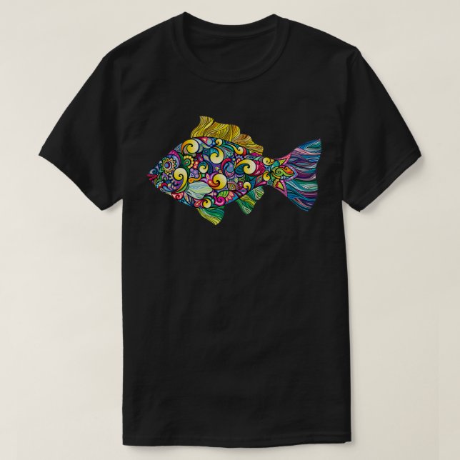 Contemporary Art Fish T Shirt (Design framsida)