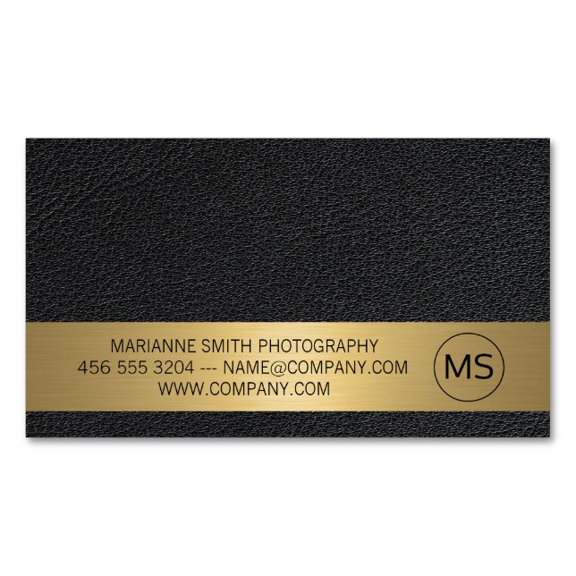 Contemporary Art | Fotograf | Läder Magnetiska Visitkort (Framsida)