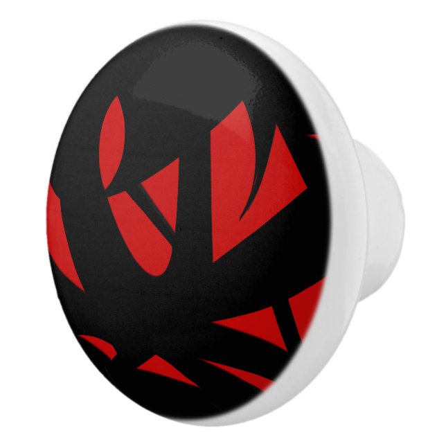 Contemporary Art Red/Black Knopp (Höger)