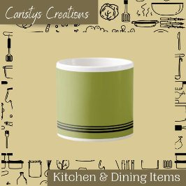 Contemporary Avacado med Rand Espresso Mugg Espressomugg