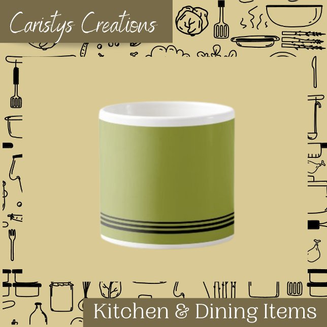 Contemporary Avacado med Rand Espresso Mugg Espressomugg (Skapare uppladdad)