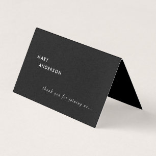 Contemporary B/W-Personligt bröllp-platskort Kort