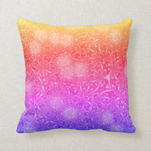 Contemporary Batik Motif Flowers och Fireworks Kudde