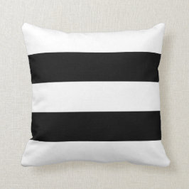 Contemporary Big Black and White Rand Kudde