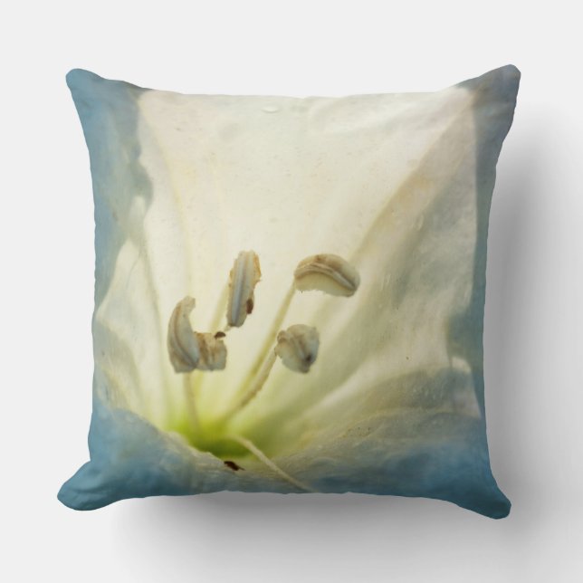 Contemporary blå och vit kudde (Framsida)