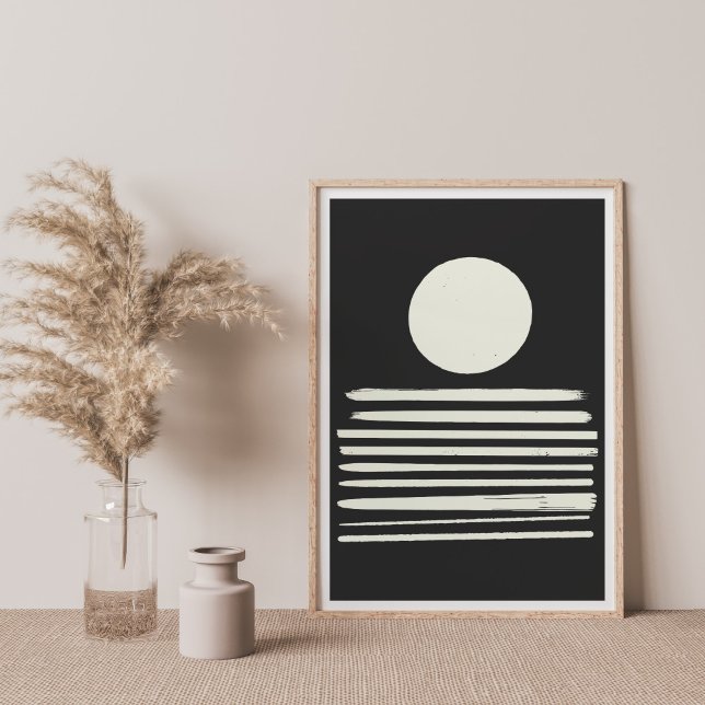 Contemporary Black and White Abstrakt Art Poster (Skapare uppladdad)