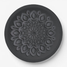 Contemporary Black Papper cut Mandala