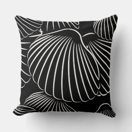 Contemporary Black & White Seashell Dekorativ kudd Kudde
