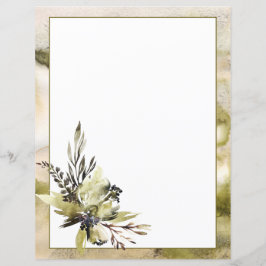 Contemporary blomma på Watercolor Scrapbook Lakan