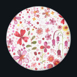 Contemporary Blommigt vattenfärg Magnet<br><div class="desc">Ljusblommor och löv av en viltodlad trädgård,  som är ljusa och lycklig. Perfekt för trädgårdsmästare,  älskare och blomsterarbetare.</div>