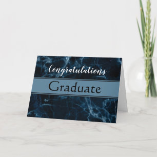 Contemporary Blue Marble Studenten Card Kort