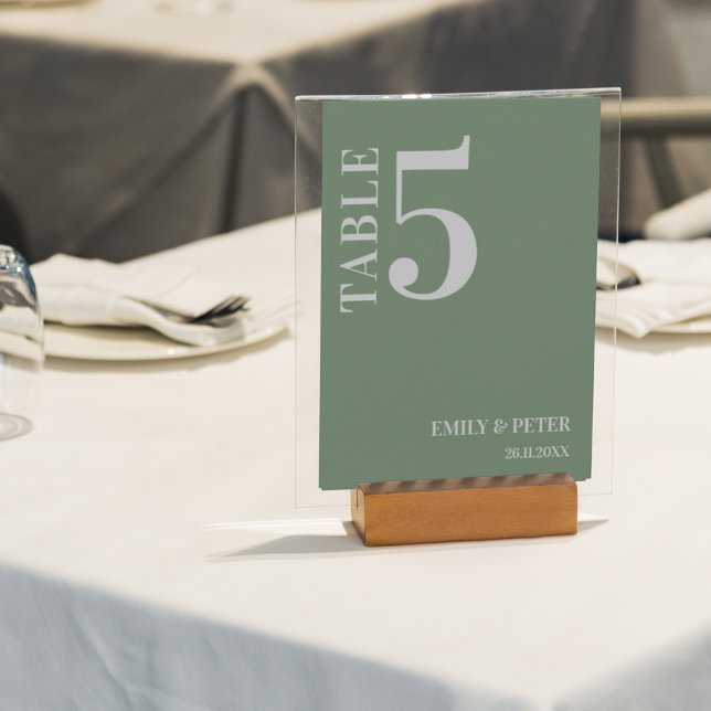 Contemporary: Bordsnumret BRÖLLOP Tack Kort (Skapare uppladdad)