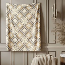 Contemporary Brown och Ivory Subtle Mönster Fleecefilt