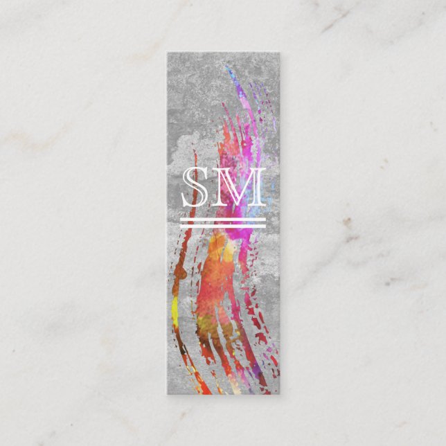 Contemporary Brushed Struktur Mini Visitkort (Framsida)