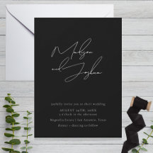Contemporary Calligraphy Simple Wedding Investigat
