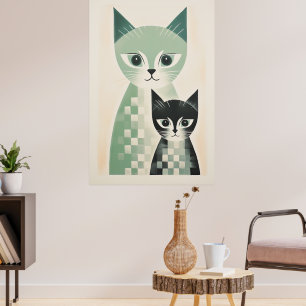 Contemporary Cat-Poster Poster