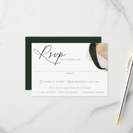 Contemporary Chic Abstrakt Meal Choice Bröllop OSA Kort