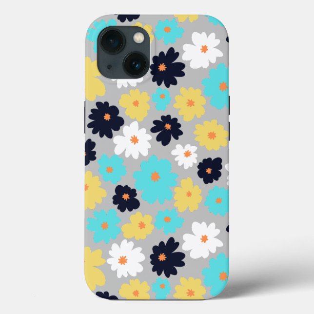 Contemporary Chic Blommigt iPhone 13 Pro/ iPad-fal (Baksida)