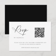 Contemporary Chic Bröllop QR-OSA kort