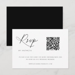 Contemporary Chic Bröllop QR-OSA kort