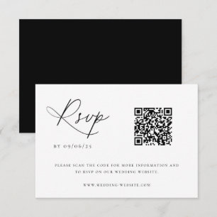 Contemporary Chic Bröllop QR-OSA kort